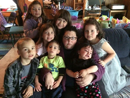 Author with her grandchildren